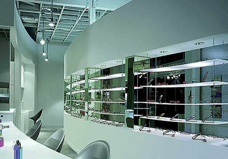 Floating Glass Shelves on Cable Suspension Systems