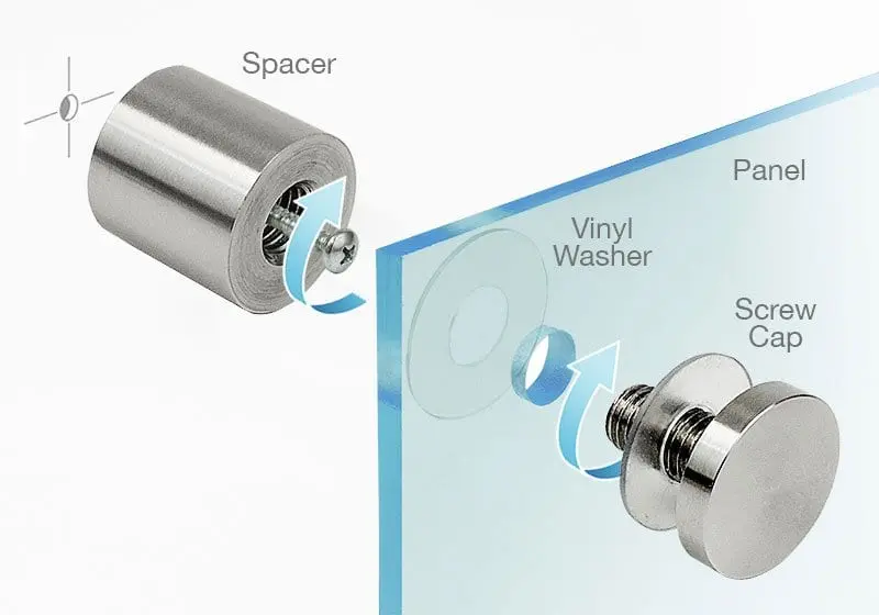 Economy Two-Part Standoff Fitting | Nova Display Systems