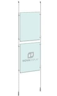 KPI-014 Cable Suspended Easy Access Poster Holder Display Kit