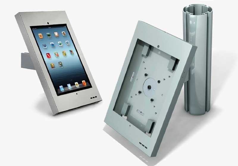 iPad-Case with Swivel Mount for Aluminum Modular Display Systems
