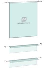 KHPI-023 Hook-on Poster Holder Display Kit Wall Mounted / Hooked-on Horizontal Rods