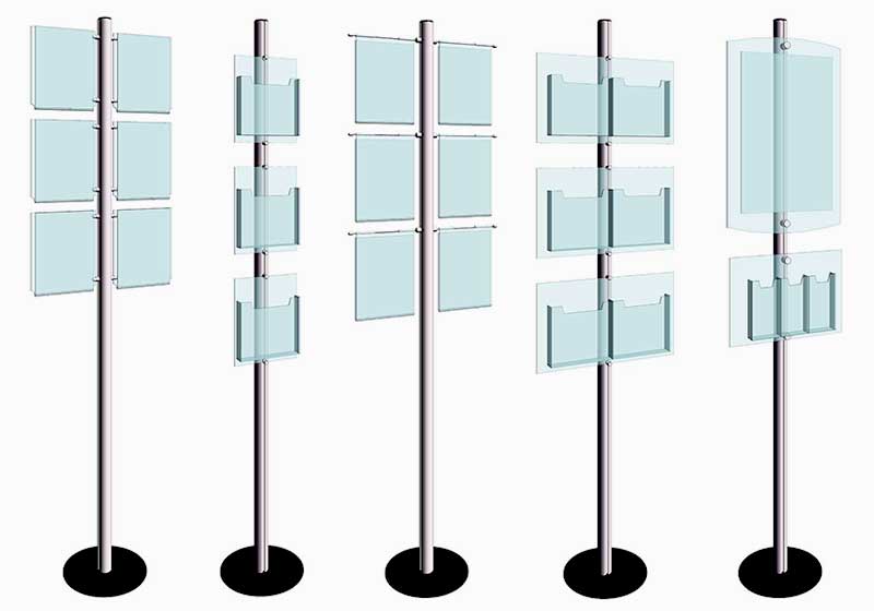 Info-Post Display Stands / Modular Floor-Standing Display Kits