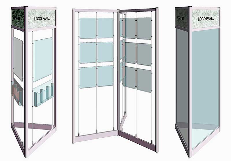Kiosk & Screen Style Display Stands / Modular Floor-Standing Display Kits