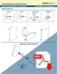How to Install WM09 Sign Edge Grip Standoff Supports