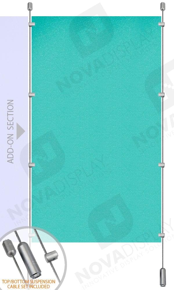 Cable Suspended Partition Wall / Architectural Screen with Satinice Acrylic Panel