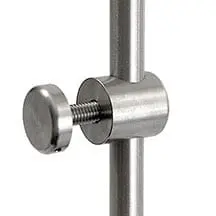 Support with M6 Stud-Cap Single-Sided for Panels with Holes – Non-Removable (#303 Stainless Steel)