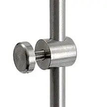 Support with M6 Stud-Cap Single-Sided for Panels with Holes – Non-Removable (#303 Stainless Steel)