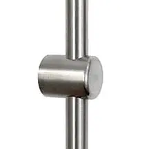 Wall Fixing for Rods with Non-Threaded Base / Short (#303 Stainless Steel)