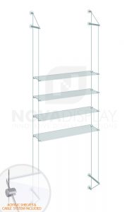 Cable Suspended Acrylic Shelf Kit