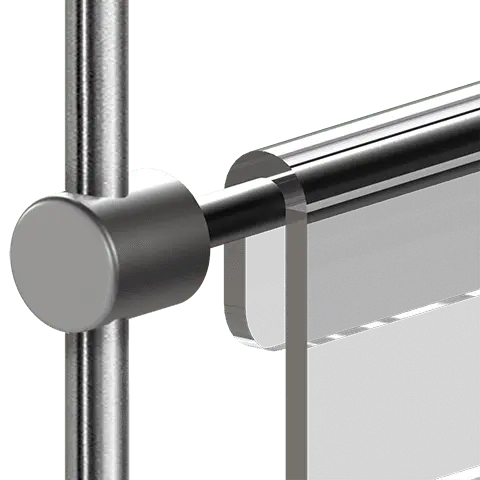 Standard Support for 6mm Rod System Rod Hanging Applications — Support for 6mm Horizontal Rods | Nova Display Systems