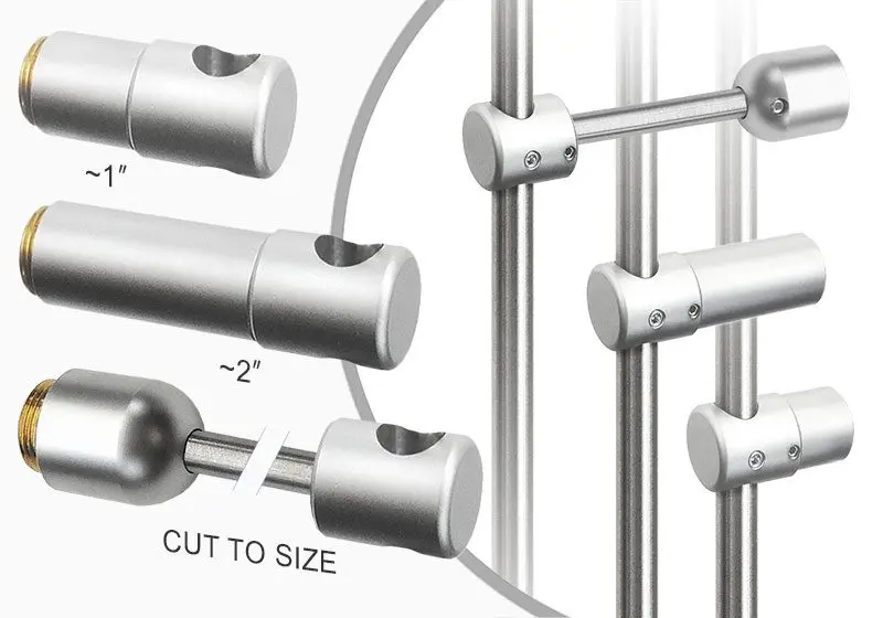 Wall-Mount Rod Stabilizer / Customized Depth for 10mm Rod Systems | Nova Display Systems