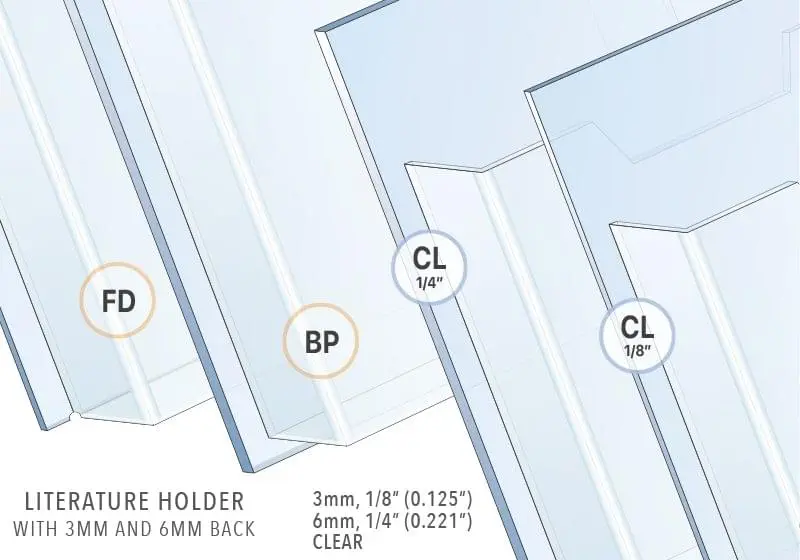 Acrylic Literature Holder Finish — Thickness and Material Type | Nova Display Systems