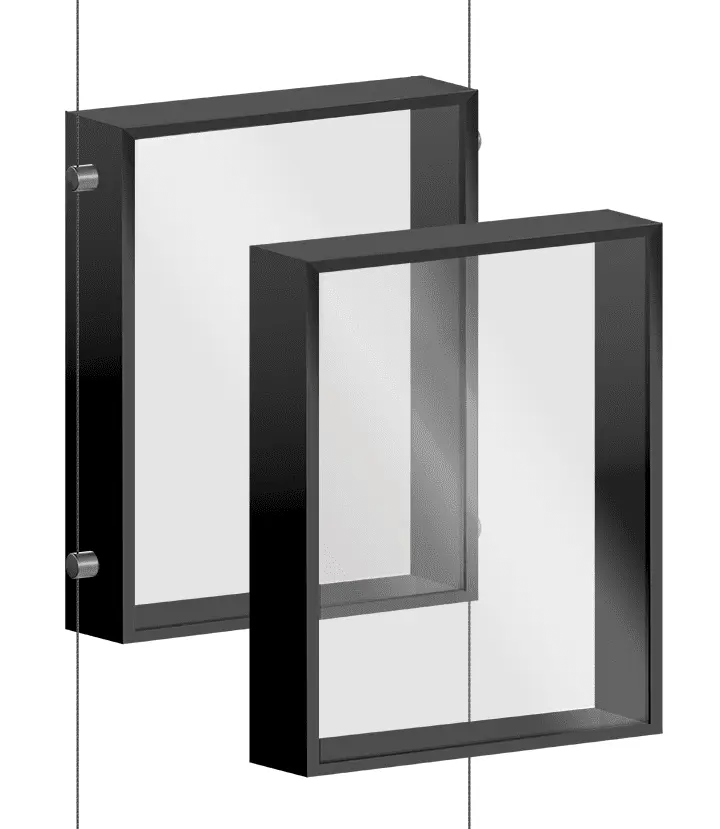 Top-Load Acrylic Shadow Boxes / Black | Nova Display Systems