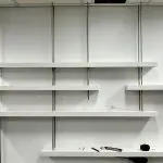 10mm Stainless Steel Rod Suspended Shelves Installation Detail | Nova Display Systems