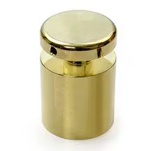 1" Diameter x 1" Standoff Support in Polished Brass Finish | Nova Display Systems