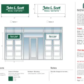 DC1101 — Illuminated Display Concept for John L.Scott Real Estate