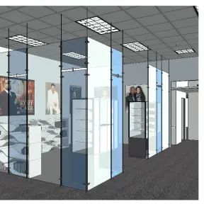 DC1801 — Cable/Rod Office Partition Design Concept