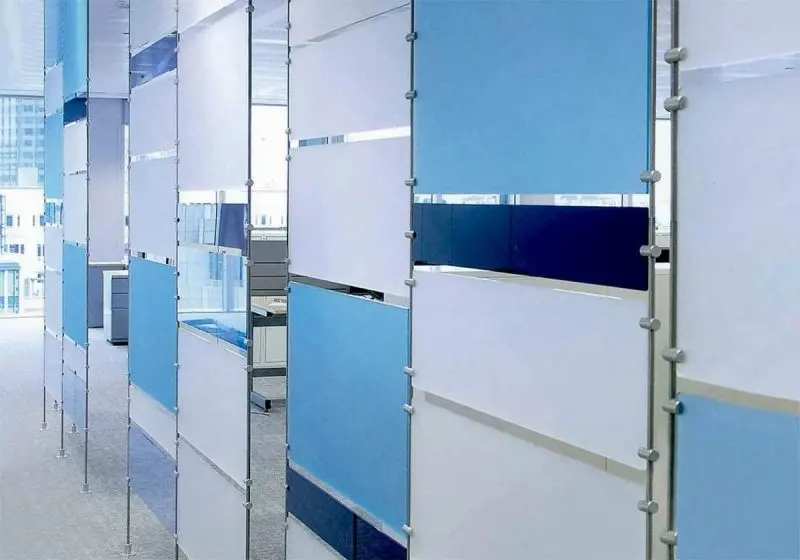 R6015 — Satin Rod Suspended Partition Color Panels